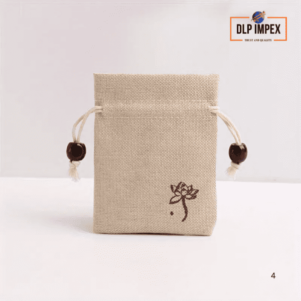 Jute Drawstring Pouch Bags - Image 2